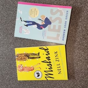 Two paperback book bundle. MISLAID by Nell Zink and LESS by Andrew Sean Greer